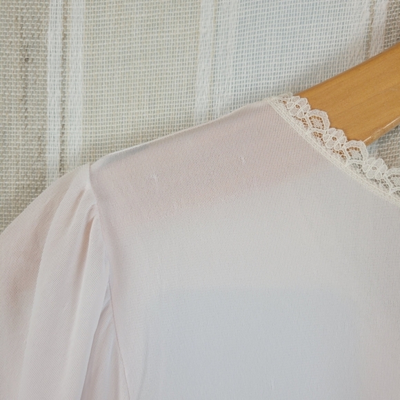 Vintage‎ Fundamentals Nightdress Pajamas Nightgown Size Large White - Picture 10 of 11